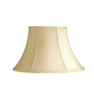 NEW 21 in. Wide Bell Shaped Lamp Shade, Cream, Faux Silk Fabric, Laura 