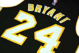 Kobe Bryant 24 Black & Gold Swingman Jersey Adidas Lakers  