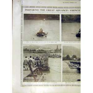  Pontoon Bridge War Ww1 River Engineers Marne Meuse 1915 