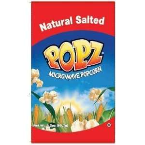 Popz Natural Microwave Popcorn Bags 3.2 Ounces (36 Bags in a Case 