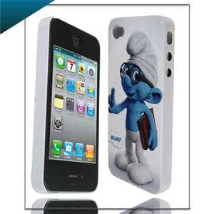 Smurfs Movie Brainy Hard Case Back Cover For Apple iPhone 4G New 