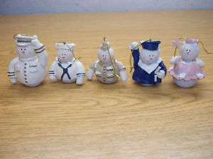 CHRISTMAS SNOWBERRY ORNAMENTS SNOWMAN CUTIES MILITARY  