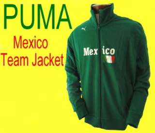 65 Mens PUMA MEXICO Green TEAM Track SOCCER Jacket L  