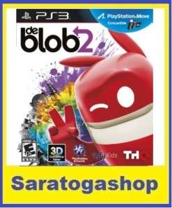 de Blob 2 Sony Playstation 3 PS3 Move 3D Compatible NEW  