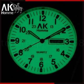 AK Homme Nice Canvas Band Luminous Dial Sport Watch New  