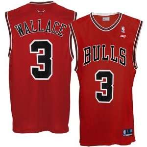  Reebok Chicago Bulls #3 Ben Wallace Red Replica Basketball 