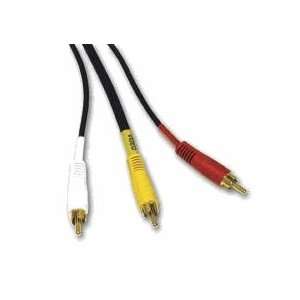  3 RCA Audio / Video Stereo VCR Cables 3ft to 100ft 