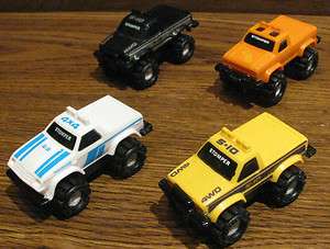 LOT 4 STOMPER Mini Trucks 4x4 FORD #23 / 5 10 Chevy yellow & black 