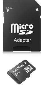 NEW 8GB MicroSD Memory Card+SD Adapter for Verizon Droid HTC Eris 