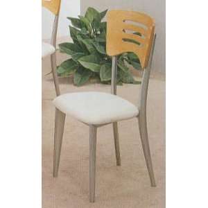  Modern Retro Wood Back Dining Chair/Chairs in Sandy Nickel 