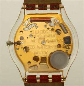   Ultra Thin Gold Filled Plastic Dial Swiss Swatch Watch NR  