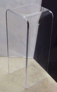 Clear Acrylic PEDESTAL END TABLE 30 high Lucite  