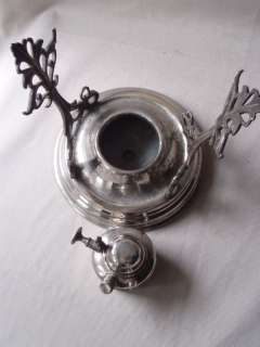 antique beautiful metal tea kettle spirit lamp  