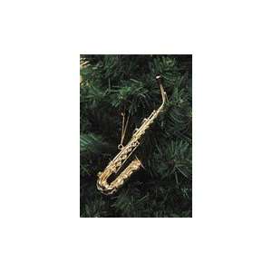  Gold Sax Christmas Ornament 6.5 