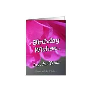  Pink Fuschia Rose   Birthday Wishes Card By Su z Card 