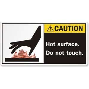  Hot surface. Do not touch. Paper Labels, 5.5 x 2.75 