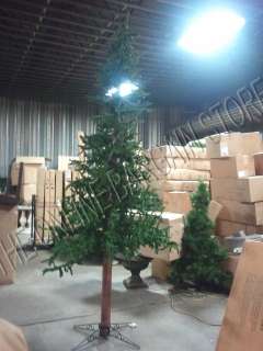 Alpine Slim Line Holiday Xmas Christmas Tree Trees 8 foot wood trunk 