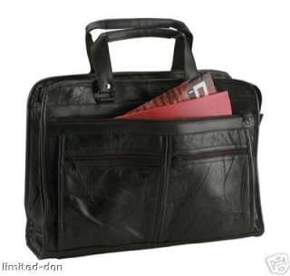 BRIEFCASE features outside, zippered pockets on both sides.