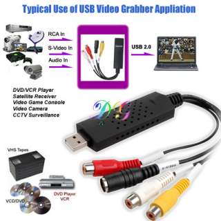 USB VHS TV To DVD S VIDEO Capture Adapter Grabber Card  
