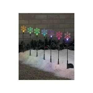  7 PC. COLOR CHANGING SOLAR SNOWFLAKES 