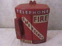 Vintage Fire Police Emergency Telephone Call Box  
