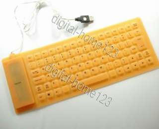 Flexible Silicone Rubber PC Keyboard antiwater USB oran  
