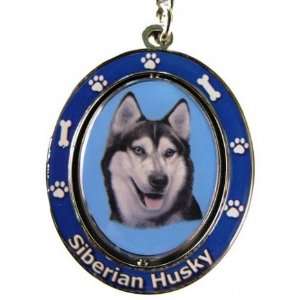  Spinning Siberian Husky Key Chain