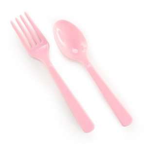  Pink Forks & Spoons (8 each) 