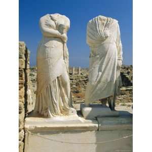 Statues of Cleopatra and Dioscrides, Delos, Cyclades Islands, Greece 