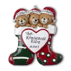   with Stocking Personalized Christmas Holiday Ornament