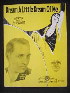 1931 Dream A Little Dream Of Me WAYNE KING Sheet Music  