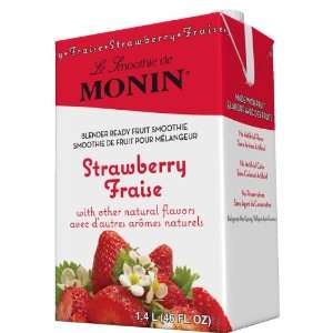 Monin Strawberry Smoothie Mix 46 Fl Oz.  Grocery & Gourmet 