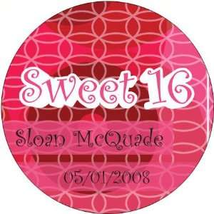   Circles Design Sweet 16 Personalized Travel Candle Favors (Set of 24