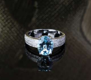   37ct Diamond 14K White Gold Engagement Wedding Band Ring 3.98g  