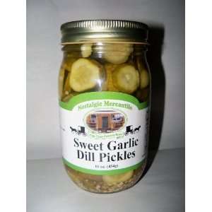  Nostalgic Mercantiles Sweet Garlic Dill Pickles  Pint 