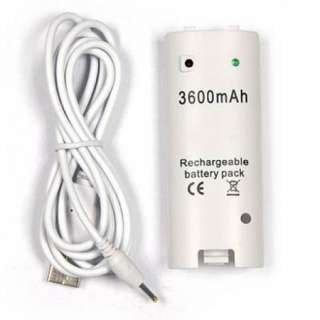 6A Rechargeable Battery Pack for Wii Controller+Cable  