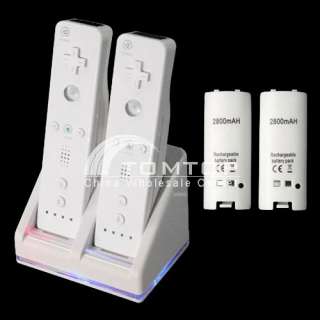 Dual Charger for Wii + 2 Rechargeable Battery  