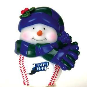  BSS   Tampa Bay Rays MLB Light Up Musical Snowman Ornament 