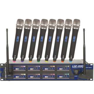 VOCOPRO UHF 8800 8 Channel UHF Wireless Microphone Syst  