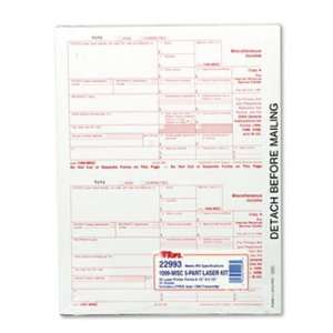   1099 Tax Form, 8 x 5 1/2, Five Part Carbonless, 50 Forms Electronics