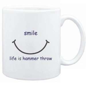   Mug White  SMILE  LIFE IS Hammer Throw  Sports
