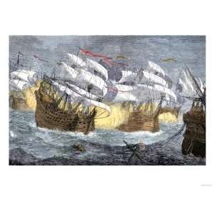 Seizure of Spanish Treasure Ships by the English Fleet of Sir Francis 