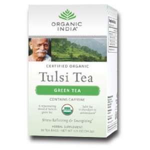 Organic India Tulsi Green Tea 18 Bags Grocery & Gourmet Food