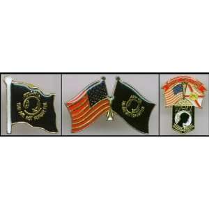  In Action Military Vietnam Vet Hat Vest Lapel Pin Set Army Navy Air 