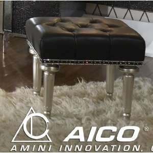   Aico Hollywood Swank Platinum Vanity Bench   03804 05