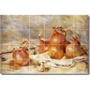Auguste Renoir Fruit Vegetables Bathroom Tile Mural 14  48x72 using 
