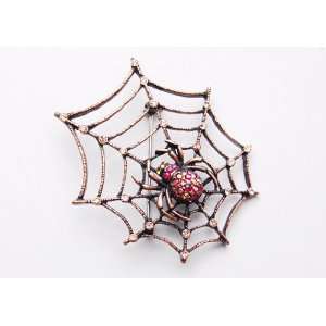 Antique Inspired Crystal Rhinestone Charlotte Costume Fashion Spider 