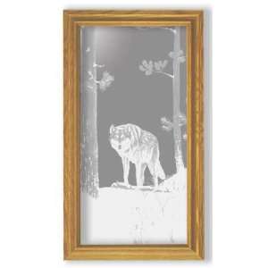  Decorative Framed Mirror Wall Decor With Wolf Etched Mirror 
