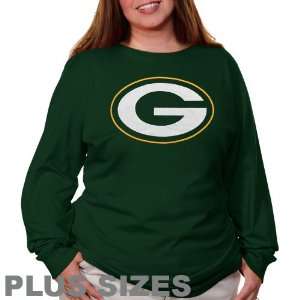  Green Bay Packers Womens Plus Size Jazz Primary Logo Long 