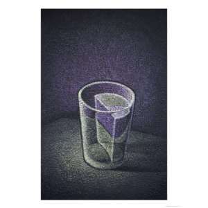  Glass Half Full with Water Giclee Poster Print